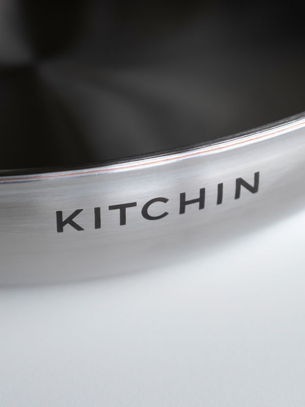 Kitchin Stekepanne uten belegg, 22 cm, stål med kobber kjerne(K)